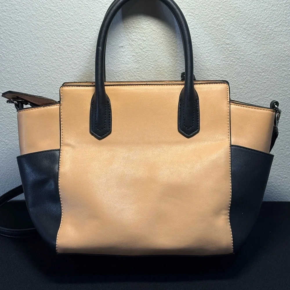 REED by Reed Krakoff for Kohl’s Women's Color Block Satchel Black, Tan, Cream